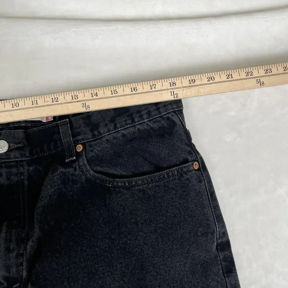 Levi's 560 Jeans Mens 36x38 Black Relaxed Tapered Denim Dark Wash READ